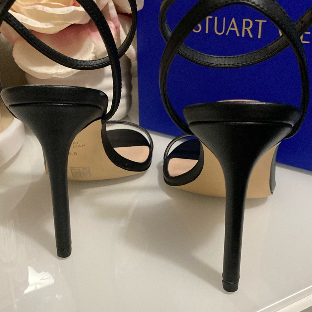 Stuart Weitzman Black High Heel Sandals - Picture 3 of 4